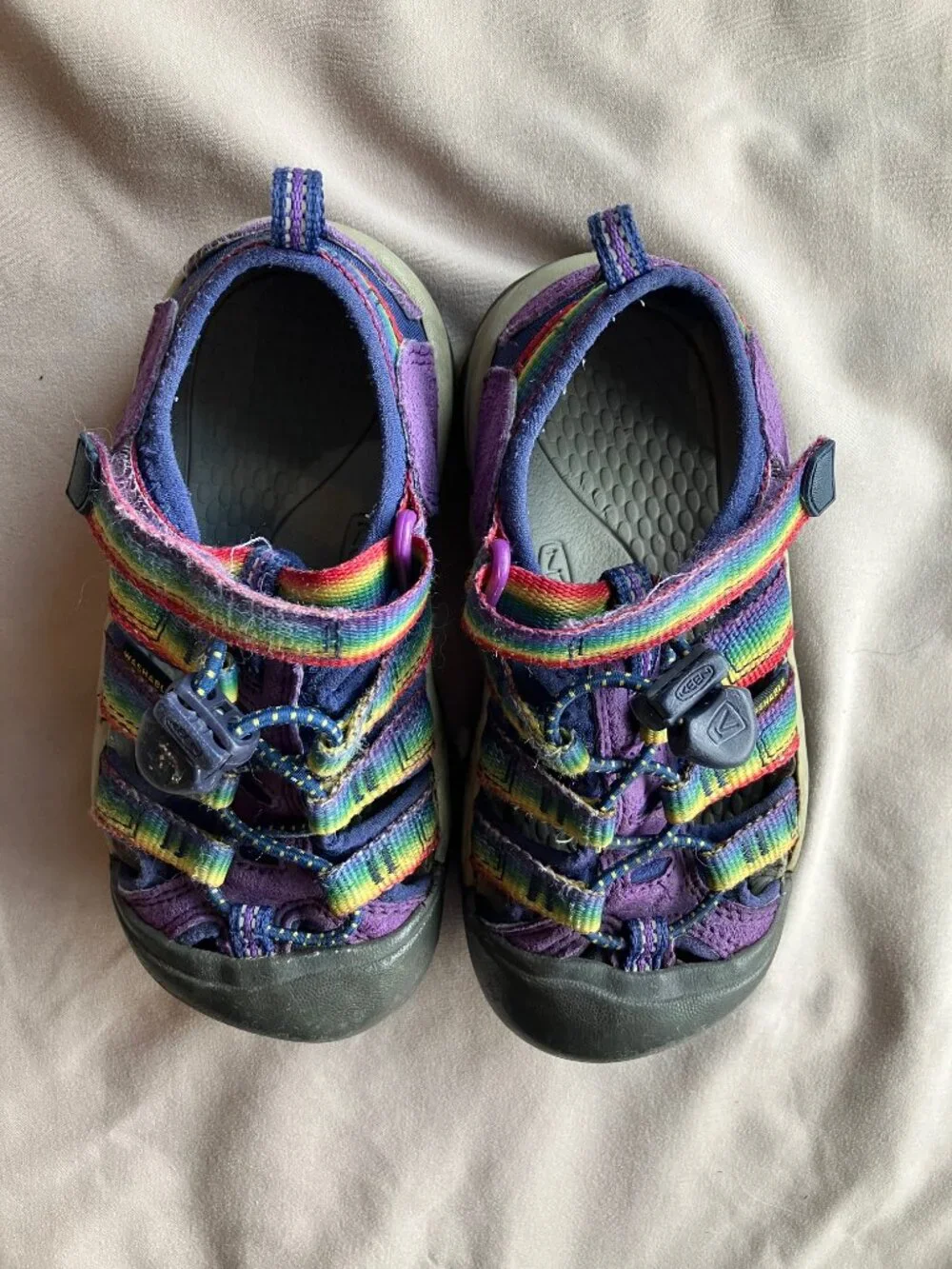 KEEN Newport H2 Toddler Size 10 Purple Rainbow Sport Sandals Hiking Water Shoes